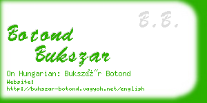 botond bukszar business card